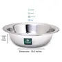 Coconut Stainless Steel Basin 22Guage / Multipurpose Bowl - Diameter - 27 cm, 2 image