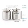 Coconut Stainless Steel Shower Ghee Pot / Oil Pot / Pickle Pot - 2 Pc (400 ML Each) - Size 3, 5 image
