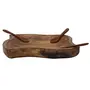 Wooden Kitchen Ware Dry Fruits Tray & Snacks with 3 Spoon., 4 image