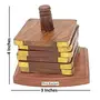 Wooden Handcrafted Premium Quality Coaster Set (Brown), 5 image
