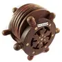 Wooden Coaster Set Designed in Ship Wheel (Brown 4 Inch), 3 image