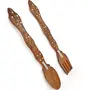 Beautiful Miniature Wooden Fork Spoon Wall dcor Hanging Panel, 3 image