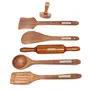 Brown Wooden Kitchen Tool - Pack of 6, 3 image