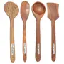 Handmade Wooden Serving and Cooking Spoon Kitchen Utensil Set of 4, 2 image