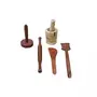 Wooden Spoon Set 1 Frying 1 Serving 1 Masher 1 Chapati Roller 1 Grinder 1 Kitchen Ware Spoon, 3 image