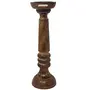Wooden Handmade Beautiful Candle Holders Stand for Home Decoration 15 Inch Height (Brown1), 4 image