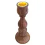 Wooden Candle Stand Holder Antique Design Decorative Handicraft Gift Item, 2 image