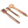 Wooden Antique Handcrafted 1 Chapati Box 3 Cooking Spoon, 3 image
