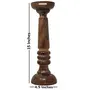 Wooden Handmade Beautiful Candle Holders Stand for Home Decoration 15 Inch Height (Brown1), 5 image