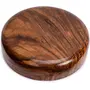 Toolart Wooden Decorative Bowl Wood Handmade Single Piece Square Platter (Brown Dimension - Length - 6 Width - 6 Height - 2 Inch Weight - 300 Grams) No Joints -Set of 4, 6 image