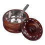 Wooden Container with Small Spoon (4inch Brown), 2 image