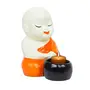 Buddha Idol Monks Polyresine Candle Holder (12.7 cm x 12.7 cm x 15.24 cm), 2 image