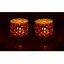 Glass Mosaic Candle Votive VOT-43X43-3inch (Pack of 2), 2 image