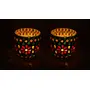 Glass Mosaic Candle Votive VOT-45X45-3inch (Pack of 2), 2 image