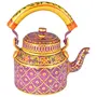 Hand Painted Steel Tea Kettle Jaipur 3, 4 image