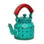 Handpainted Tea Kettle Steel Vibrant Blue, 3 image