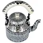 Handpainted Tea Kettle Steel B & W 3, 4 image