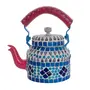 Hand Painted Mosaic Tea Kettle Steel Small: Blue, 2 image