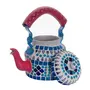Hand Painted Mosaic Tea Kettle Steel Small: Blue, 3 image