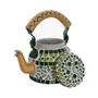 Hand Painted Mosaic Tea Kettle Steel Small: Green, 3 image