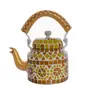 Hand Painted Mosaic Tea Kettle Steel Small: Amber Yellow, 2 image