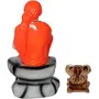 Combo of 2 Idol Lord Sai Baba & Car Dashboard God Ganesha Statue - Marble Look & Gold Plated Handicraft Decorative Home & Temple D©cor God Figurine/Statue Gift Item, 4 image