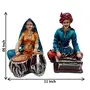 Cultural Rajasthani Traditional Couple Home Decor Statue Gift(H-15 cm), 2 image