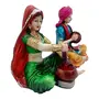Cultural Rajasthani Traditional Couple Home Decor Statue Gift(H-15 cm), 4 image