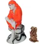 Combo of 2 Idol Lord Sai Baba & Car Dashboard God Ganesha Statue - Marble Look & Gold Plated Handicraft Decorative Home & Temple D©cor God Figurine/Statue Gift Item, 3 image