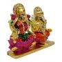 Goddess Lakshmi/Laxmi & Lord Ganesha Idol God Statue Gift Item(H-12 cm), 3 image