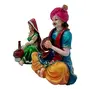 Cultural Rajasthani Traditional Couple Home Decor Statue Gift(H-15 cm), 3 image