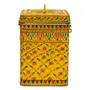 Hand Painted Canister Mughal Yellow, 3 image