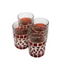 Hand Painted Mosaic Tea Glass Set Red, 2 image