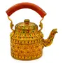 Handpainted Tea Kettle Steel Mughal, 3 image
