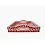 Hand Painted Mosaic Serving Large Tray Red