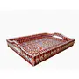 Hand Painted Mosaic Serving Large Tray Red, 4 image