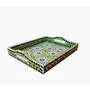 Hand Painted Mosaic Serving Large Tray Green, 3 image