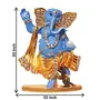 Set of 2 Brass 24 K Gold Plated With Stones Hindu God Shri Ganesh Car Dashboard Statue Lord Ganesha Idol Bhagwan Ganpati Handicraft Decorative Spiritual Puja Vastu Showpiece Figurine - Religious Pooja Gift Item & Murti for Mandir / Temple / Home Decor / o, 2 image