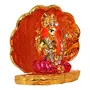 Set of 5 Brass 24 K Gold Plated With Stones Hindu God Shri Ganesh Car Dashboard Statue Lord Ganesha Idol Bhagwan Ganpati Handicraft Decorative Spiritual Puja Vastu Showpiece Figurine - Religious Pooja Gift Item & Murti for Mandir / Temple / Home Decor / o, 4 image