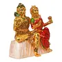 Set of 2 Brass Golden Finish Hindu God Shiv Parivar Handicraft Idol Lord Shiva Family Statue ( Bhole Baba / Mahadev Parvati Ganesh Kartikeya & Nandi) Decorative Spiritual Puja Vastu Showpiece Figurine - Religious Pooja Gift Item & Murti for Mandir / Templ, 4 image