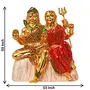 Set of 2 Brass Golden Finish Hindu God Shiv Parivar Handicraft Idol Lord Shiva Family Statue ( Bhole Baba / Mahadev Parvati Ganesh Kartikeya & Nandi) Decorative Spiritual Puja Vastu Showpiece Figurine - Religious Pooja Gift Item & Murti for Mandir / Templ, 2 image