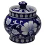 Meri Rachna Quartz Powder Filler Earth Glass Powder Blue Art Pottery Pickle Pot, 2 image