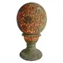 Stone Candle Holder Ball Shape 5 inch Carved, 3 image