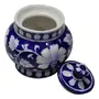 Meri Rachna Quartz Powder Filler Earth Glass Powder Blue Art Pottery Pickle Pot, 3 image