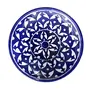 Ceramic Decorative Wall Hanging Handmade Plate (15 cm x 15 cm x 3 cm Blue), 3 image