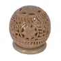 Soap Stone Carved Candle Lamp Ball Shape (9cm X9cm X10cm), 2 image