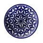 Ceramic Decorative Wall Hanging Handmade Plate (15 cm x 15 cm x 3 cm Blue), 2 image