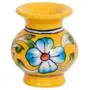 Ceramic Flower Vase (5 cm x 5 cm x 7.5 cm Yellow), 3 image
