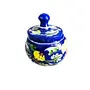 Handmade Lovely Sugar Jar in Blue Pottery, 4 image