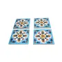 Ceramic Handmade Tiles for Wall (4 x 4-inch) - Pack of 4 (Skya Blue), 3 image